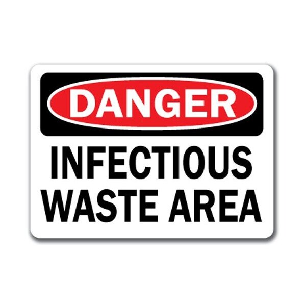 Signmission Safety Sign, 14 in Height, Plastic, Infectious Waste DS-Infectious Waste - main